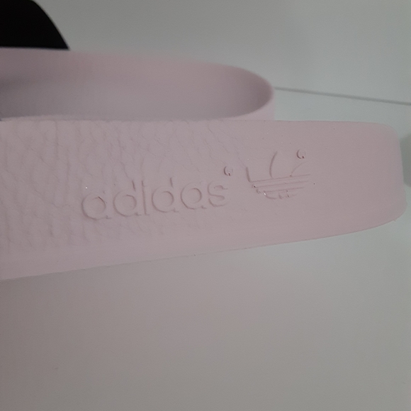 Adidas Womens Slide Sandals Pink & Black Adilette - Picture 4 of 7